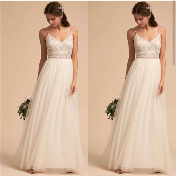 Adrianna Papell Beaded Bodice Mesh Fit & Flare - Picture 2 of 5